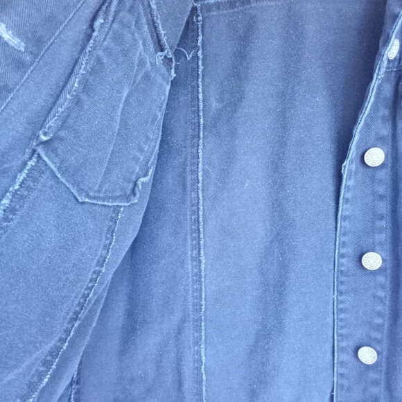 vintage Bill Blass black denim trucker jacket - Picture 6 of 9